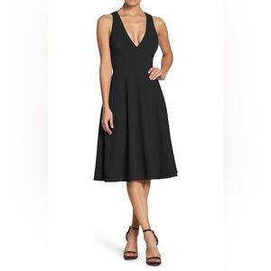 Dress the Population Catalina Fit & Flare Cocktail Dress in Black - Small